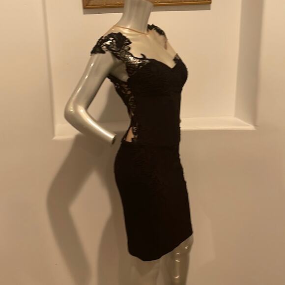 ERMANNO SCERVINO Black Lace Corset Dress Size IT 42 US 6 Cocktail Party Designer - Picture 5 of 13